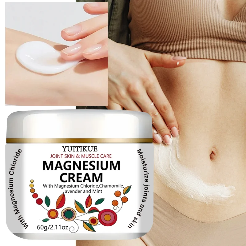 Natural Magnesium Skin Cream, Light Easily Absorbed Lotion for Elderly & Athletes Full Body Muscle and Joint Surround Skin Care