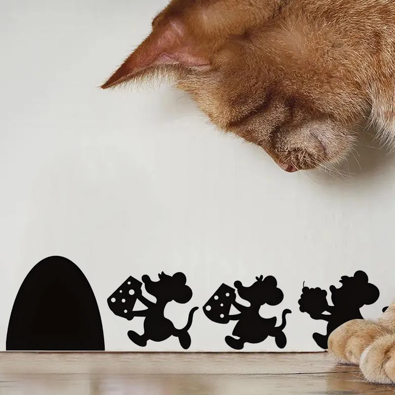 Funny Mouse Rat Sticker Home Wall Decal Waterpoof Decorations, Used for Wall, Cabinet , Window