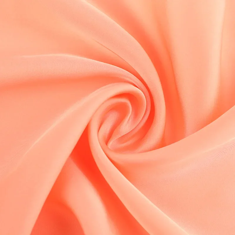 Dress Satin Chiffon Solid Color Soft Slippy Dropping Material Shirt Scarf Glossy Fabric Breathable DIY Sewing
