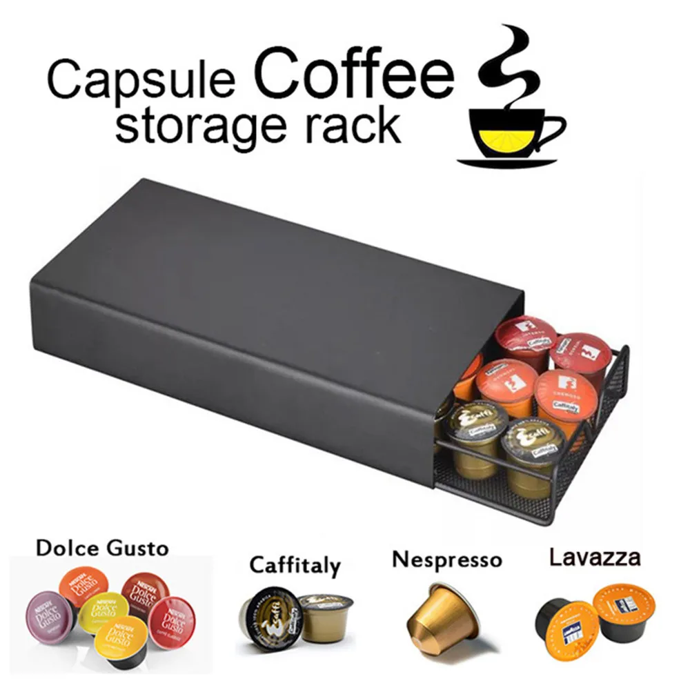 

40 Pods Coffee Drawers Capsules For Nespresso Holder Storage Stand Rack Practical Coffee Shelves Capsule Storage