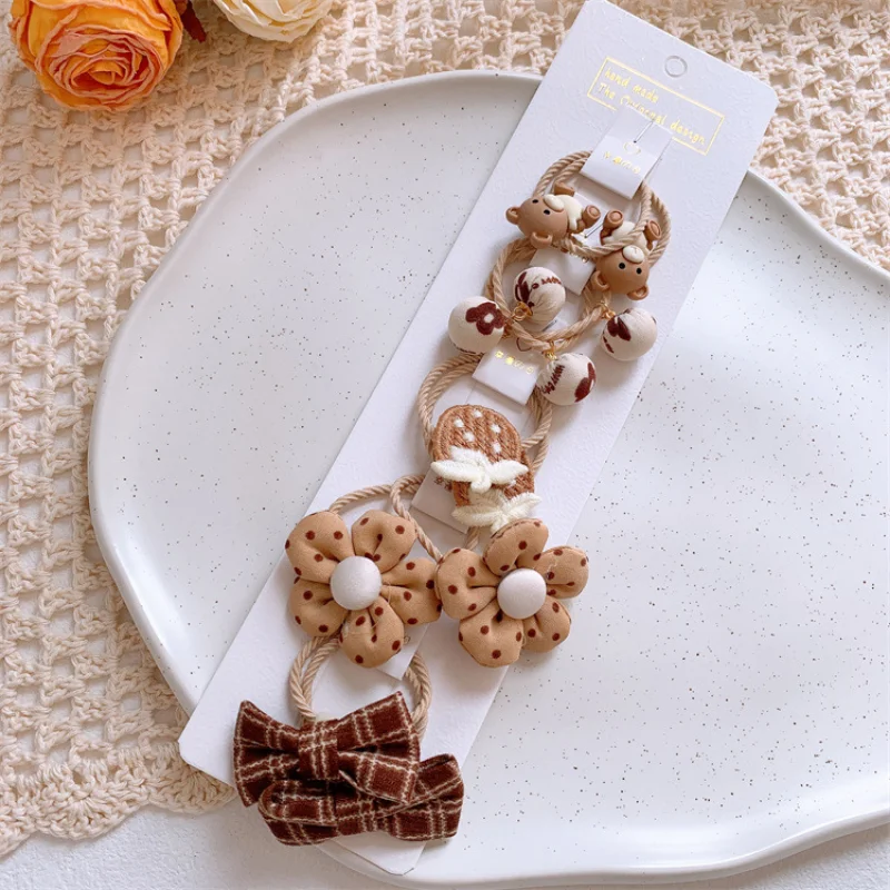 10 шт., мини-лента для волос с бантом