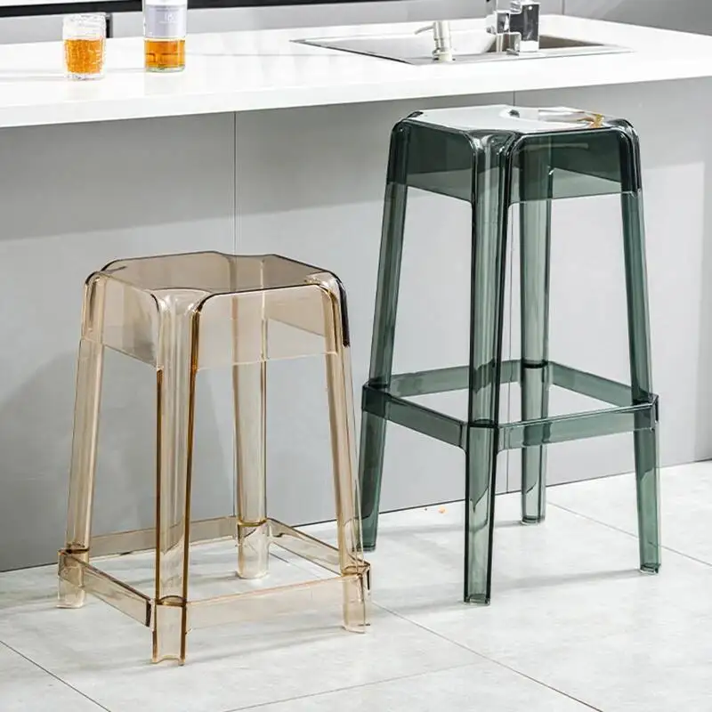 

Мебель, акриловые студенческие барные стулья для балкона, мини-прозрачные стулья для обеденного бара, салона, удобные стулья Fauteuils Fg27