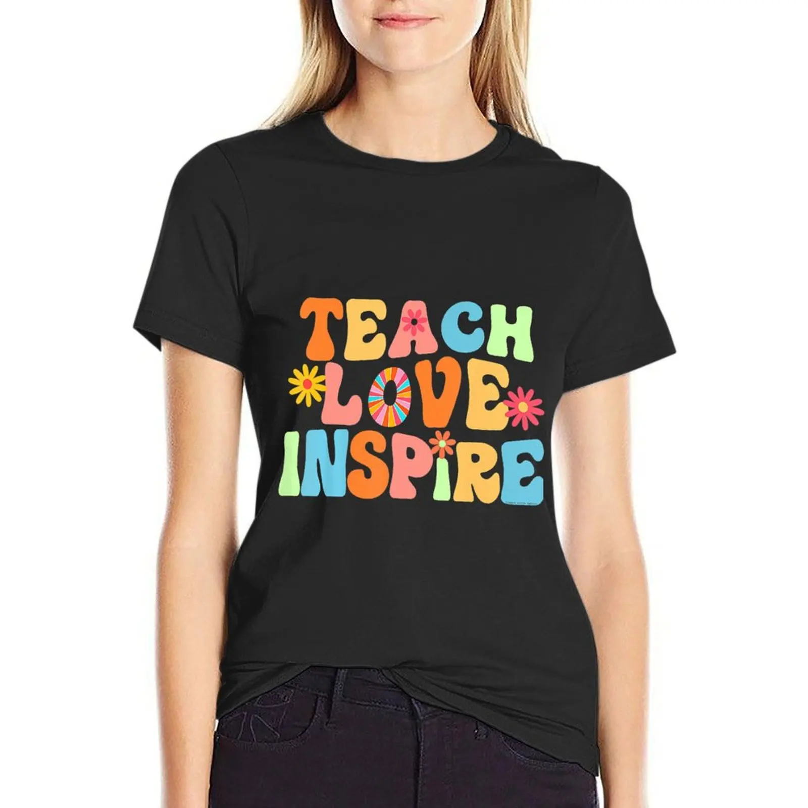 Teach Love Inspire T-Shirt Female clothing cute tops tops Women