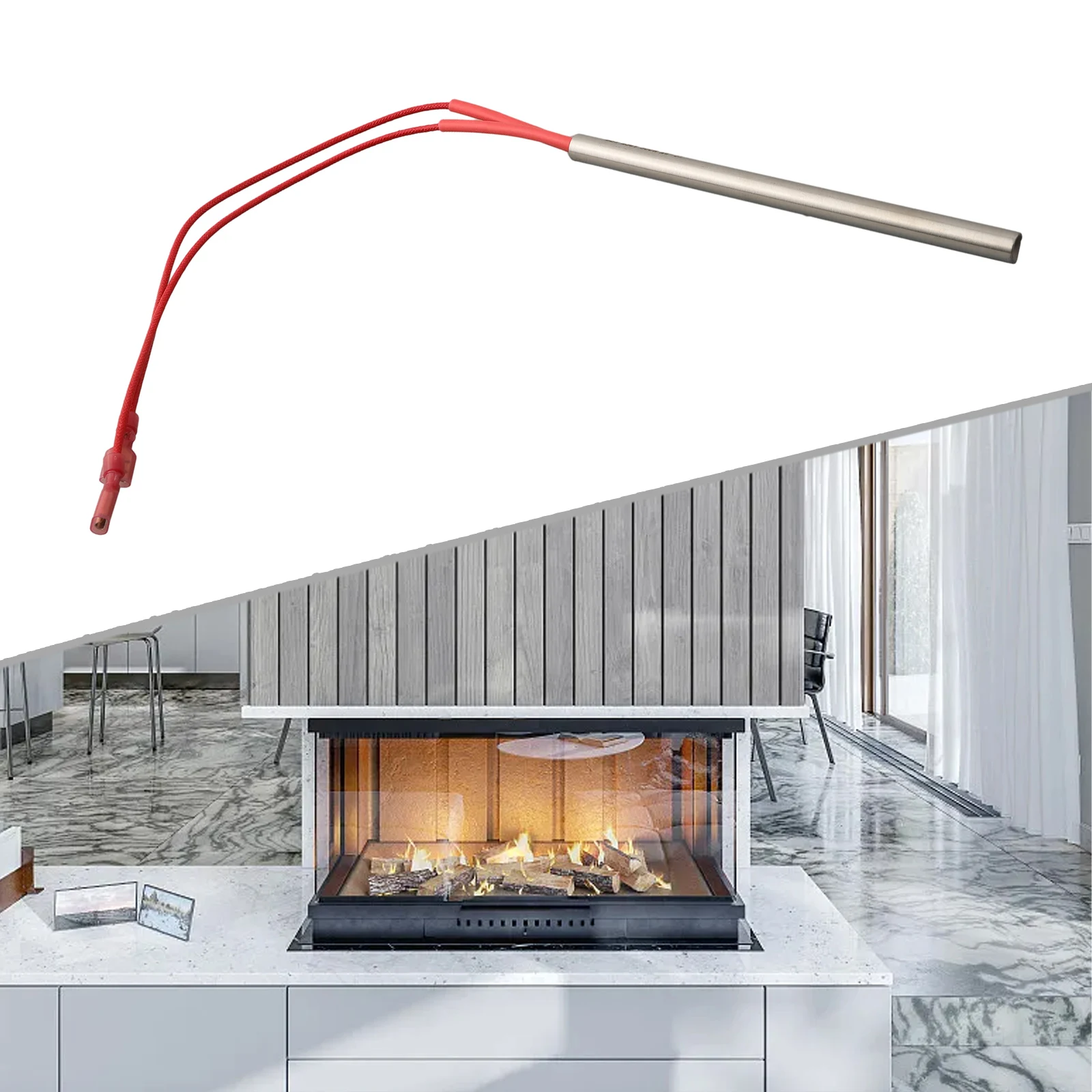 

Нагревательный стержень без резьбы, сменный стержень зажигания, комплект зажигания с горячим стержнем для гранул, 9,5*150 мм, 230 В, 300 Вт, нагревательный стержень