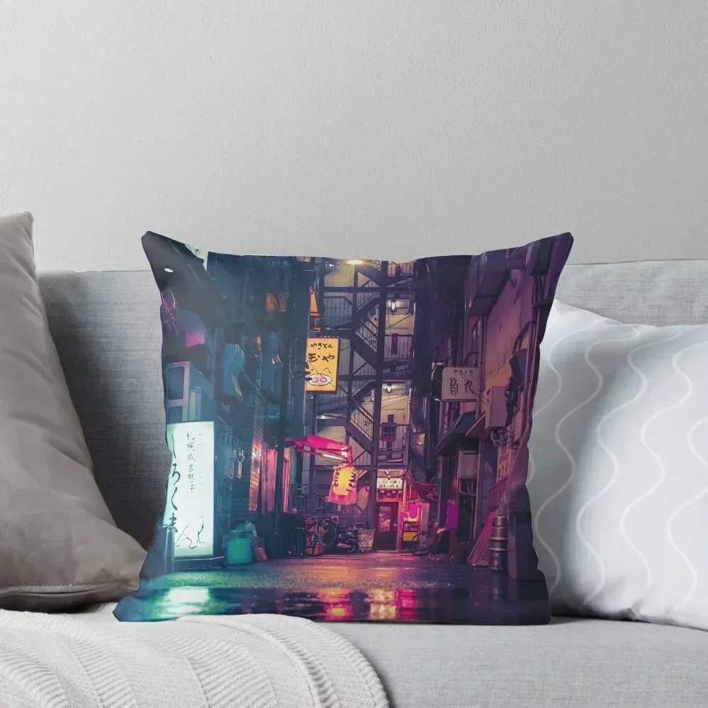 

Film Noir Tokyo Throw Pillow Plaid Sofa autumn pillowcase Ornamental Pillow Pillow Decor