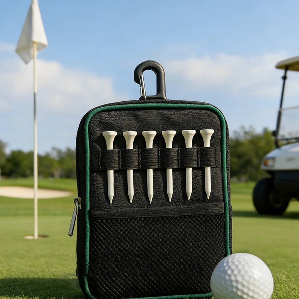 

New Model Golf Bag Backpack Waist Bag Golf Ball And Tee Storage Bag High-Capacity Portable With Zipper