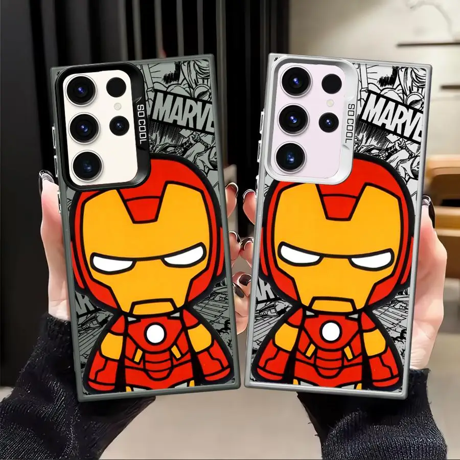 Phone Cover Case for Samsung Galaxy S25 S20 Plus S22 Note 20 Ultra S24 FE S23 S21 S23 Ultra S25Edge Iron Man Marvel