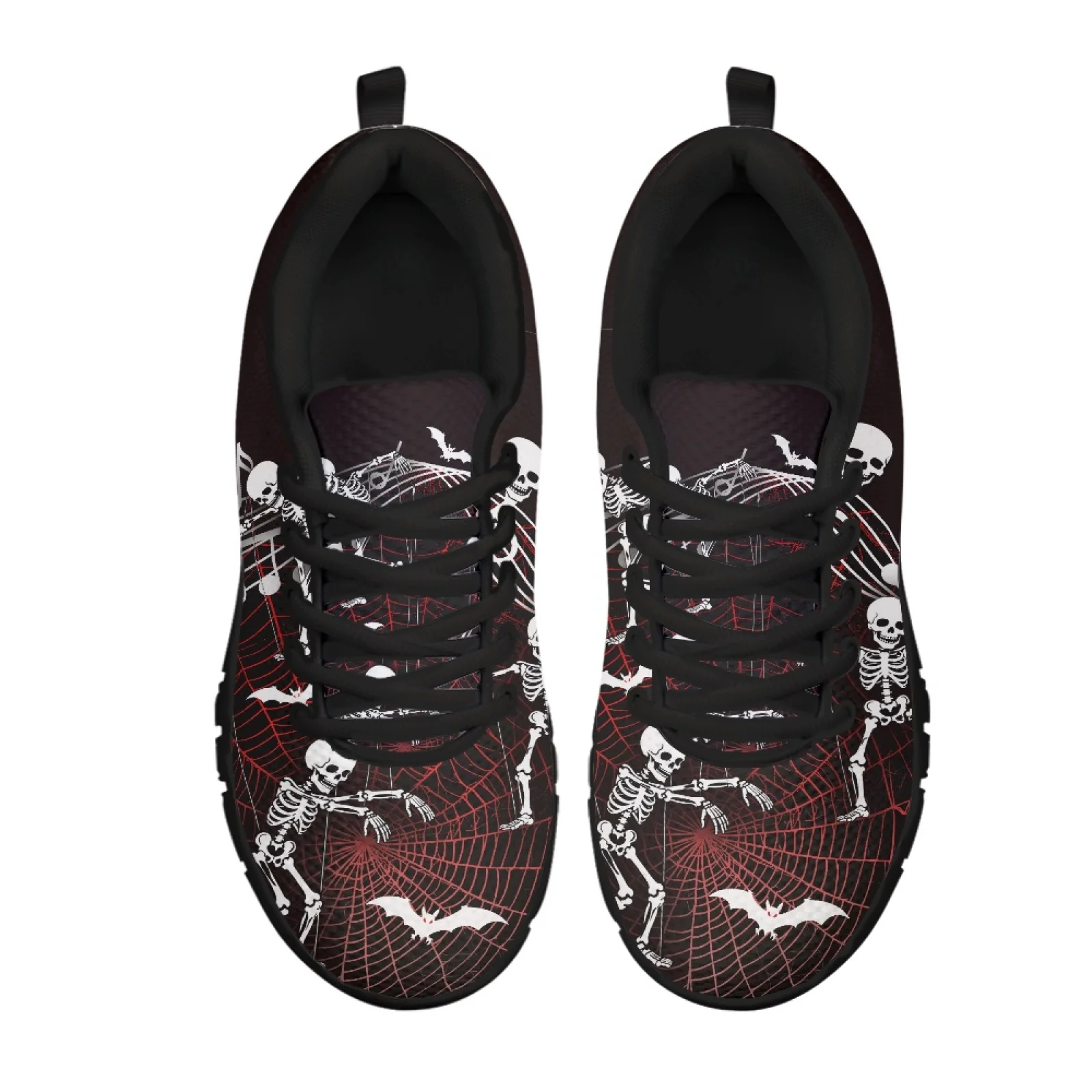 Coloranimal Skeleton Music Bat Womens Nursing Shoes for Women Comfortable Anti-Skid Athletic Sneaker for Travel