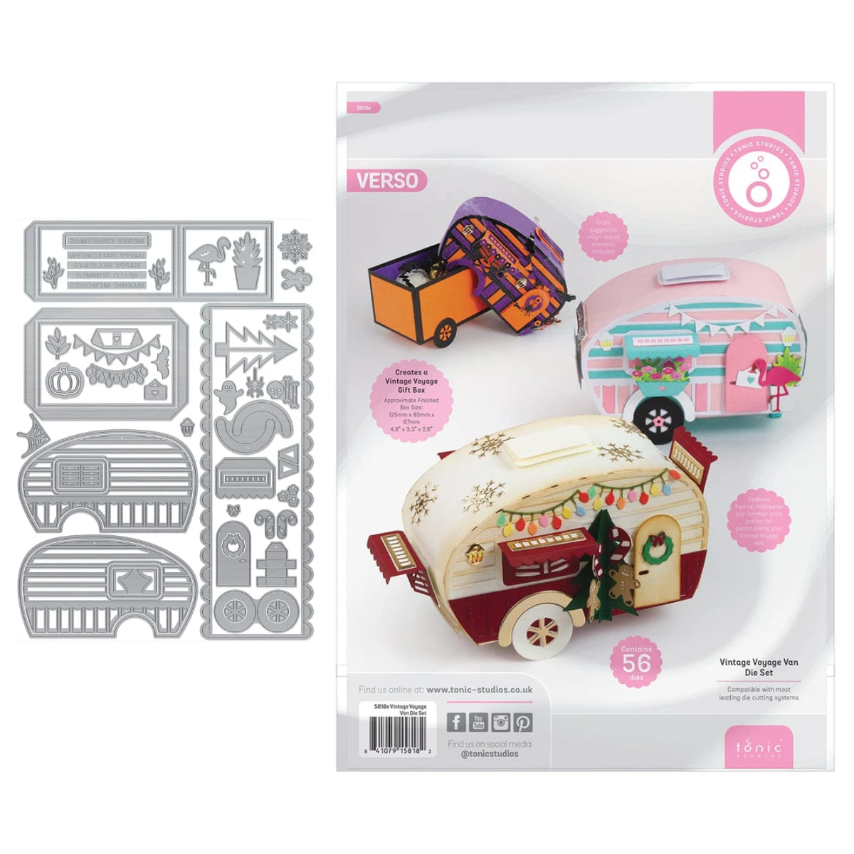 

2025 New Tonic Dies Vintage Voyage Van Showcase Box Die Set DIY Greeting Cards Handmade Album Stamps Die Cut Crafts Scrapbooking