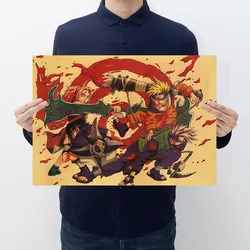 Anime Naruto Poster Figure Vintage Kraft Paper Cafe Bedroom Decorative Painting Dormitory Collection Naruto Sticker Poster Gift