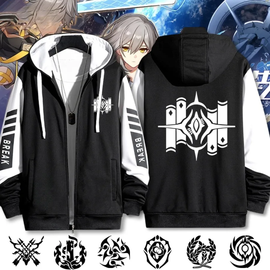 Game Honkai Star Rail 3D Print Zip Up Hoodie Women Men Graphic Sweatshirt Streetwear Hip Hop Long Sleeve Zipper Hooded Jacket