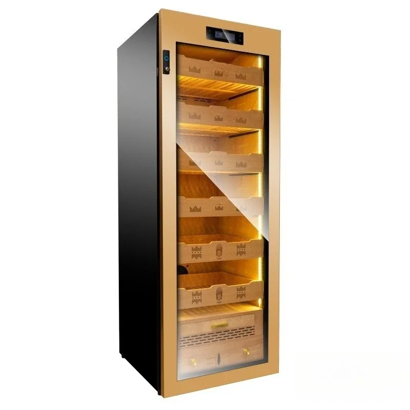 wifi control fingerprint intelligent frequency conversion constant temperature and humidity cedar wood cigar cabinet