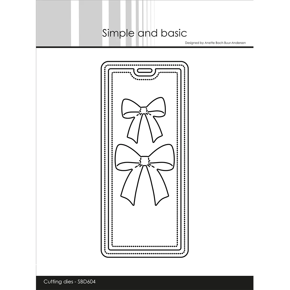 

2025 New Metal Cutting Dies Christmas Beautiful Bow on a Tag Dies Scrapbook DIY Holiday Greeting Card Album Tags Decor Embossing