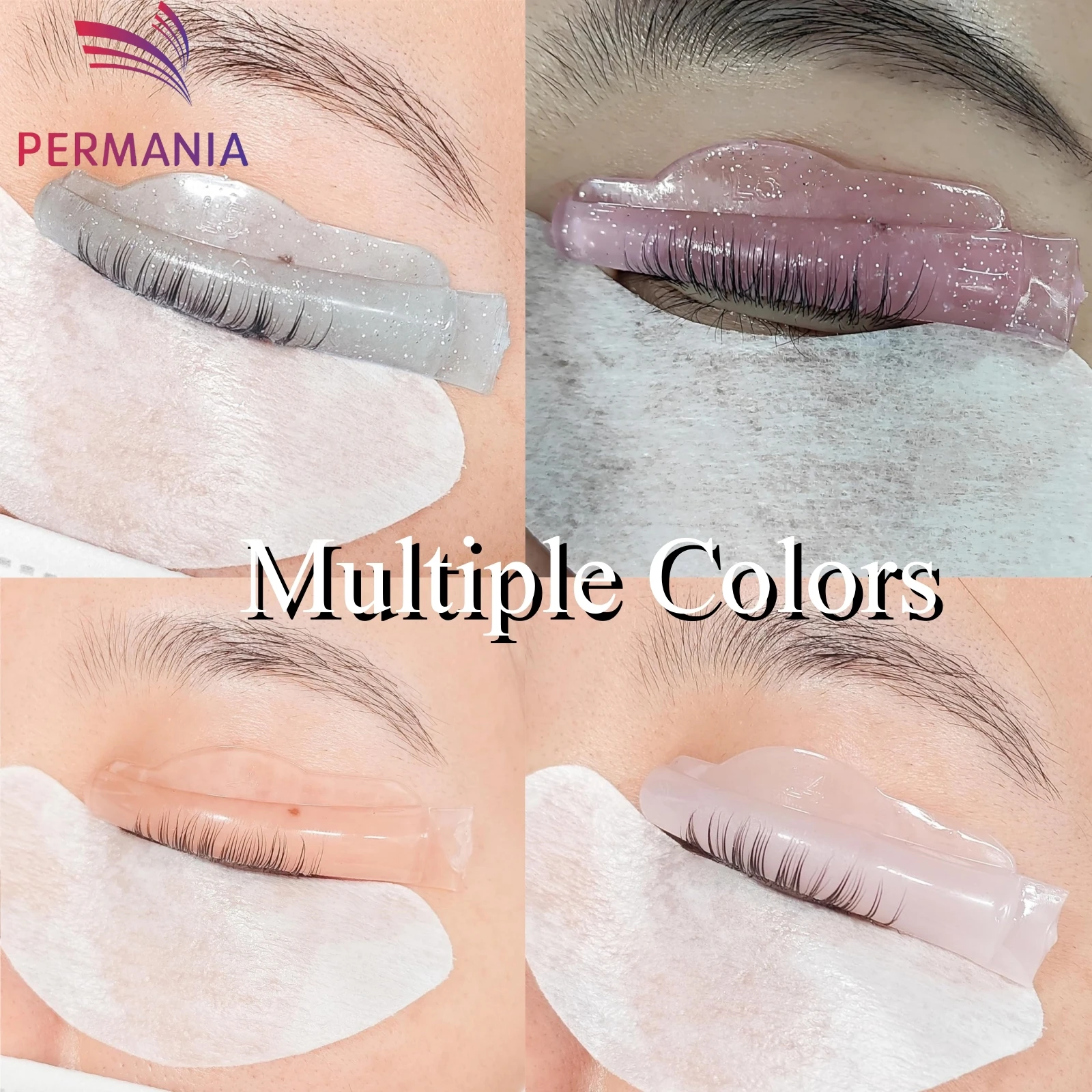 PERMANIA 5 Pairs Glue Free Silicone Eyelash Perm Rod Sticky Lash Lift Shield Eyelashe Curler Accessories Applicator Makeup Tools