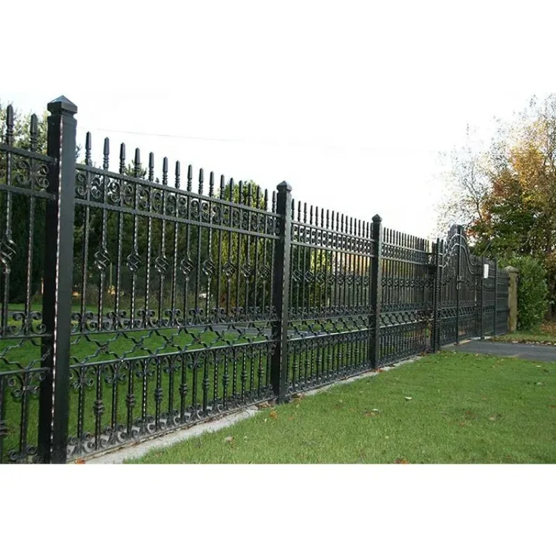

Luxury Garden Yard Fence Designs Decorative Metal Galvanized Fence Panels Wrought Iron Ornate Metal Fence