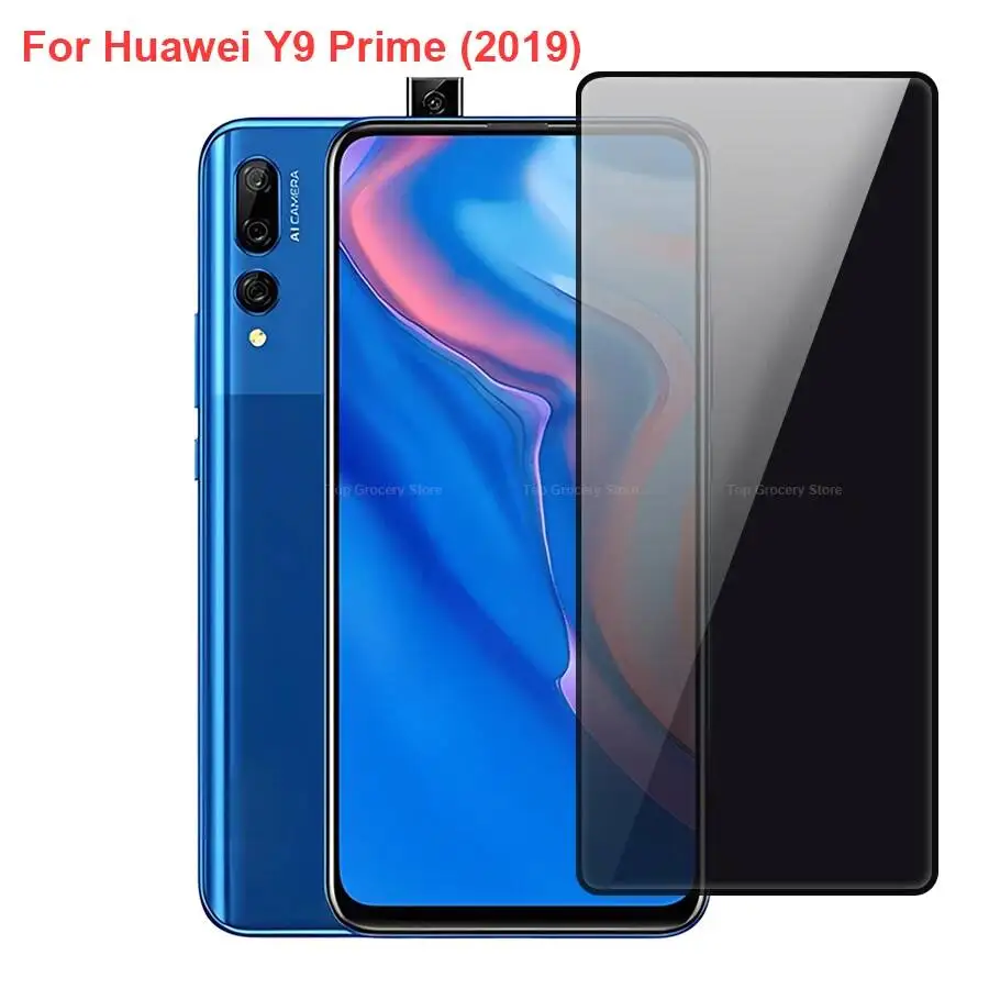 

For Huawei Y9 Anti Spy Privacy Tempered Glass Screen Protector Compatible For Huaweiy9 Prime (2019) Phone Film