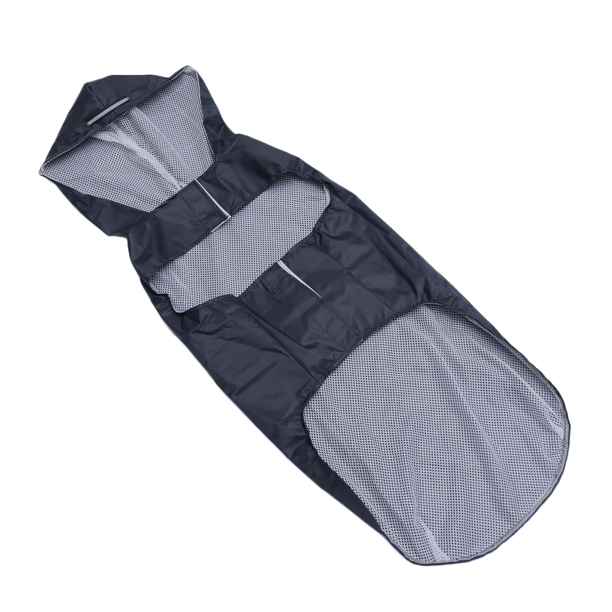 

3Xl Black Hooded Pet Dog Raincoat Waterproof Breathable Reflective Strip Design for Large Dogs Outdoor Rain Protection Rain