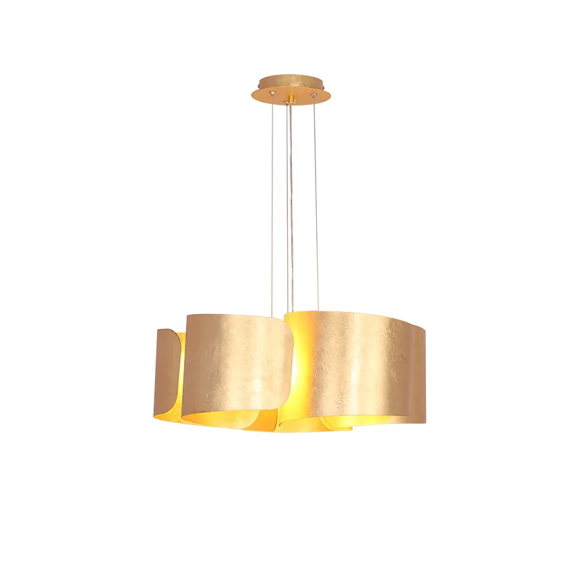 ما بعد الحداثة الذهب الفاخرة مقهى مطعم الفن نموذج غرفة المعيشة غرفة نوم شرفة الممر جينبو الديكور E27 قلادة ضوء #5