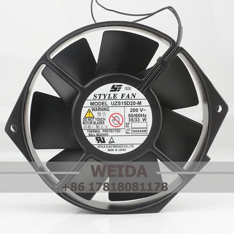 

cooling fan STYLE FAN AC200V 35/33W DC EC 17238 17CM 172X150X38MM Two-wire Cabinet with high temperature resistance UZS15D20-M