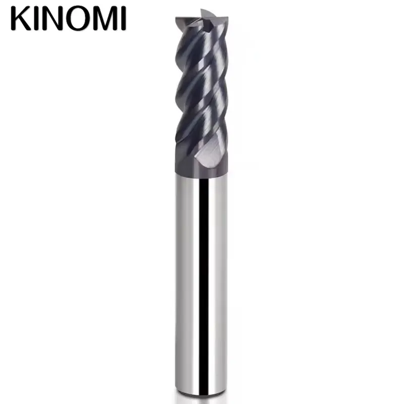 End Mill 4 Flutes HRC 50° Tungsten Carbide Steel Milling Cutter 1mm to 20mm 4F End Mill CNC Lathe Machining Cutting Tool