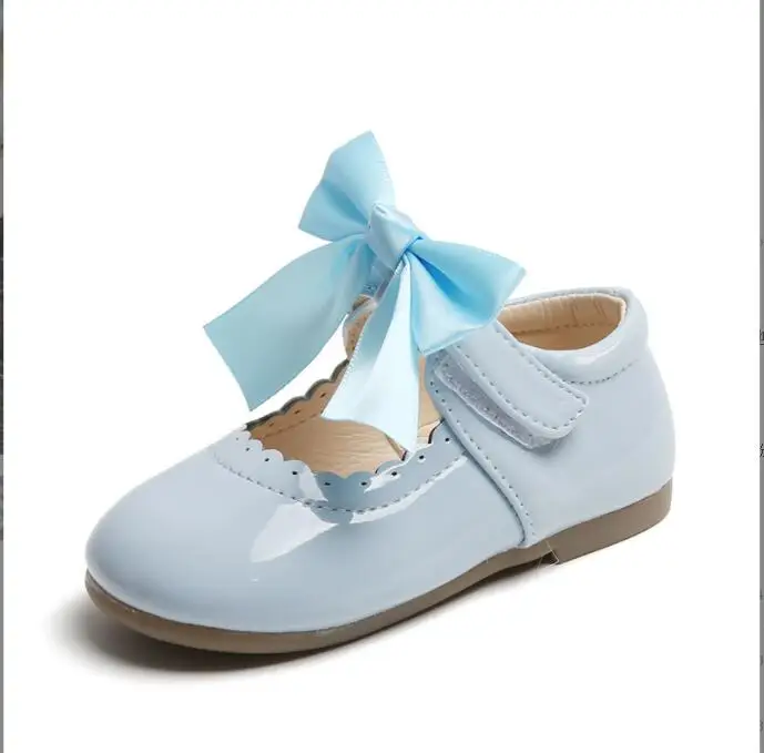 

Spring Autumn Baby Girls Shoes Cute Bow Fashion Leather Princess Shoes Solid Color Kids Gilrs Dancing Shoes Walkers Leather shoe