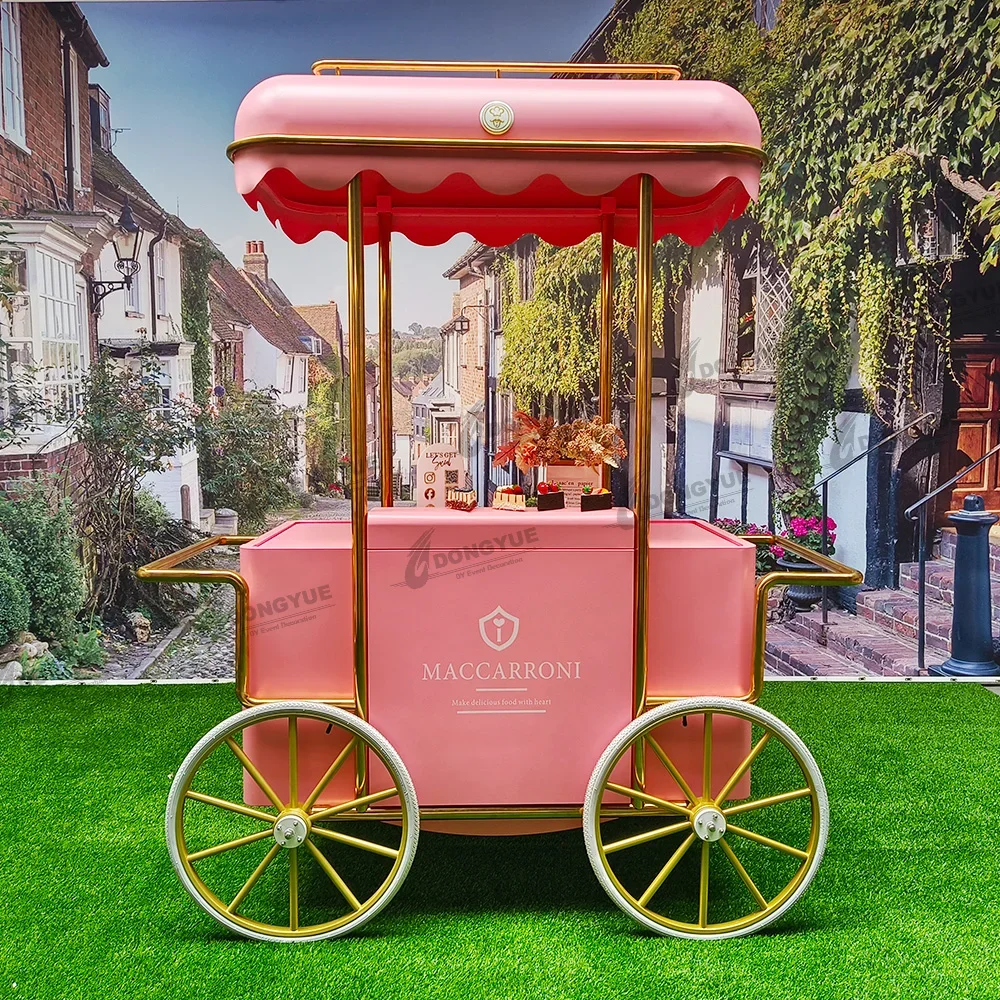 Custom Candy Cart Metal Detachable Food Cart Snack Cart for Business Display