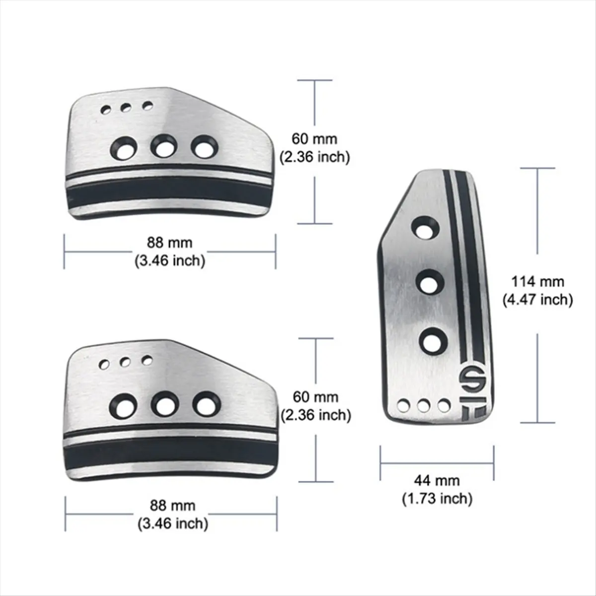 #50I (Silver)Car Foot Pedal Rest Pedal for Manual Transmission Car Pedals,Automotive Parts & Accessories