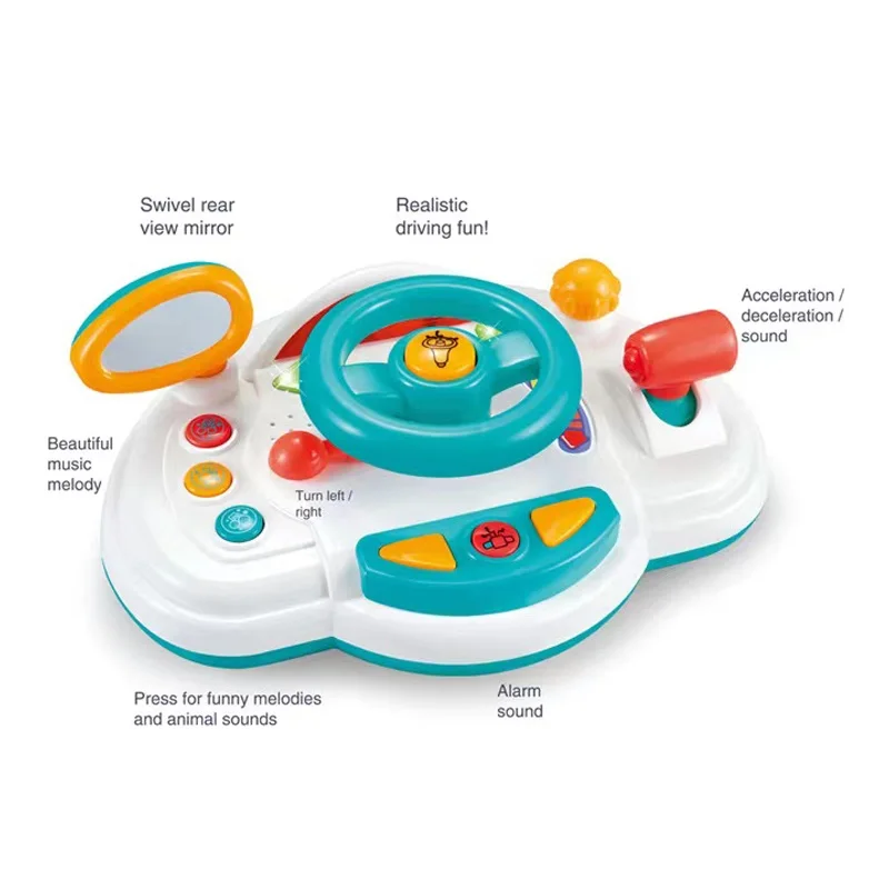 Baby 3in1 Multi-Functional Music Table Early Education Enlightenment Music Simulation Steering Wheel Storytelling Machine Puzzle