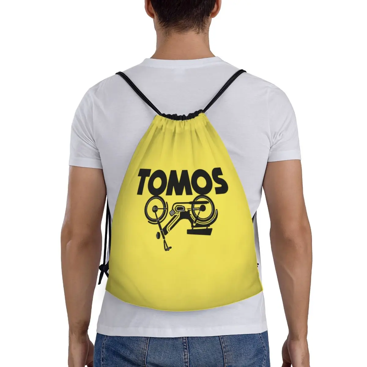

Tomos Moped Backpacks Casual Portable Drawstring Bags Sports Bag Book Bags For Travel Students