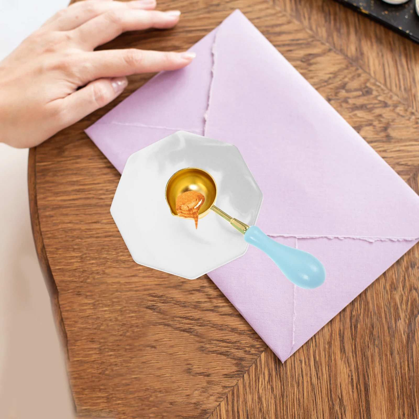 

Heat Resistant Marbling Pattern Ceramic Seal Wax Pad Backing Plate Stamp Seal Coaster Tool Wax Sealing Pad Home Drink Coaster