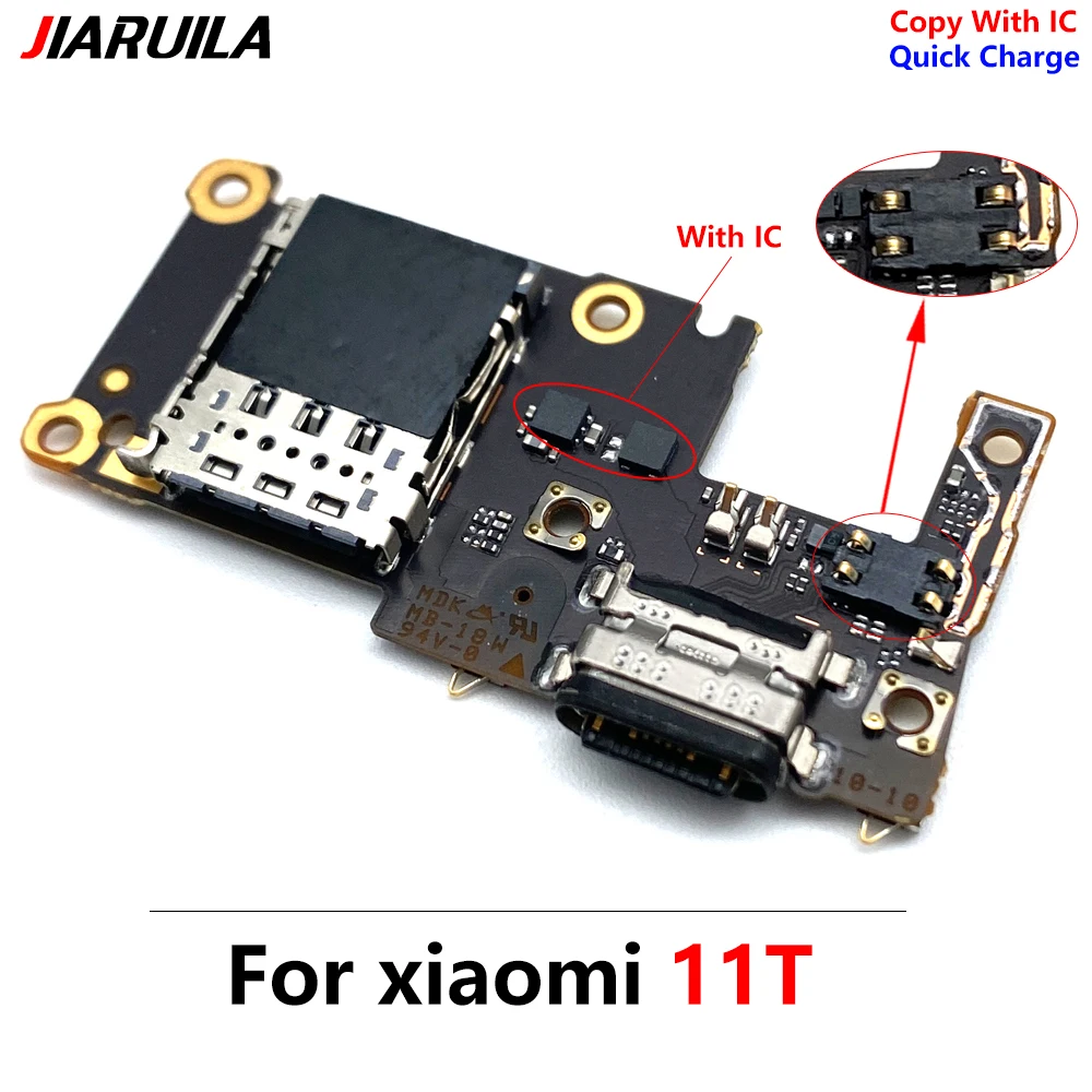 NEW USB Charger Dock Plug Socket Connector Charging Port Microphone Flex Cable Replacement Parts For Xiaomi Mi 11T 12T 12 Pro