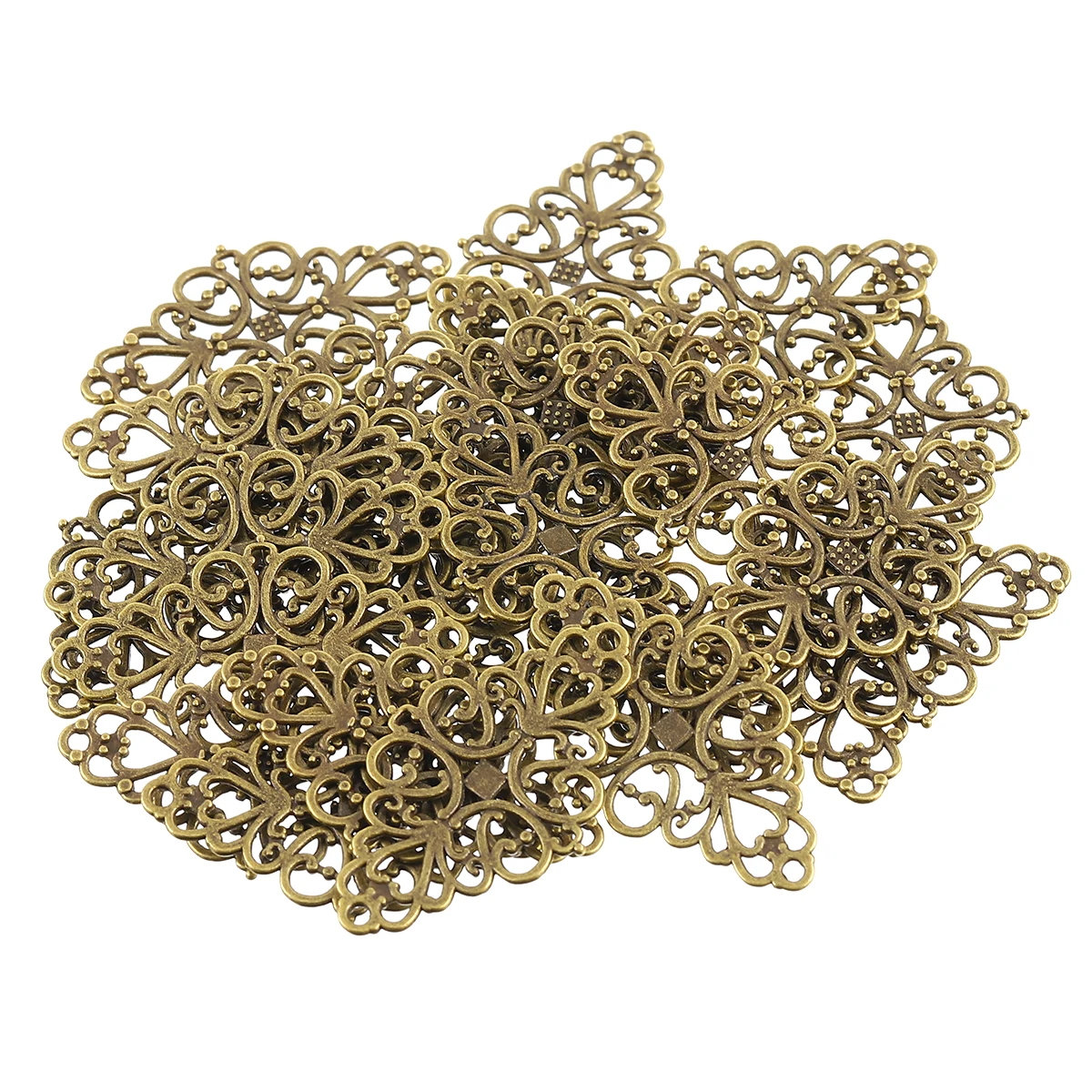 

40pcs Vintage Alloy Jewelry Accessories Charm Necklaces Bracelets Metal Plating DIY Supplies Decorations Necklace Accessory