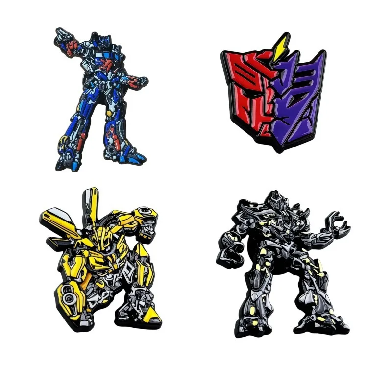 

Transformers Metal Brooch Anime Peripheral Creative Personality Badge Unisex Accessories Y2k Fashion Toys Anime Cartoon