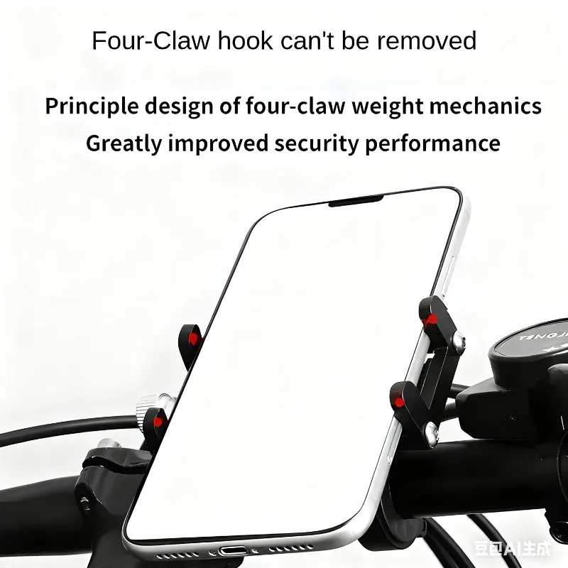 العالمي للدراجات النارية دراجة حامل هاتف جبل خلية المحمول سبائك الألومنيوم ركوب دعامة حامل الدراجة المقود المضادة للانزلاق كليب