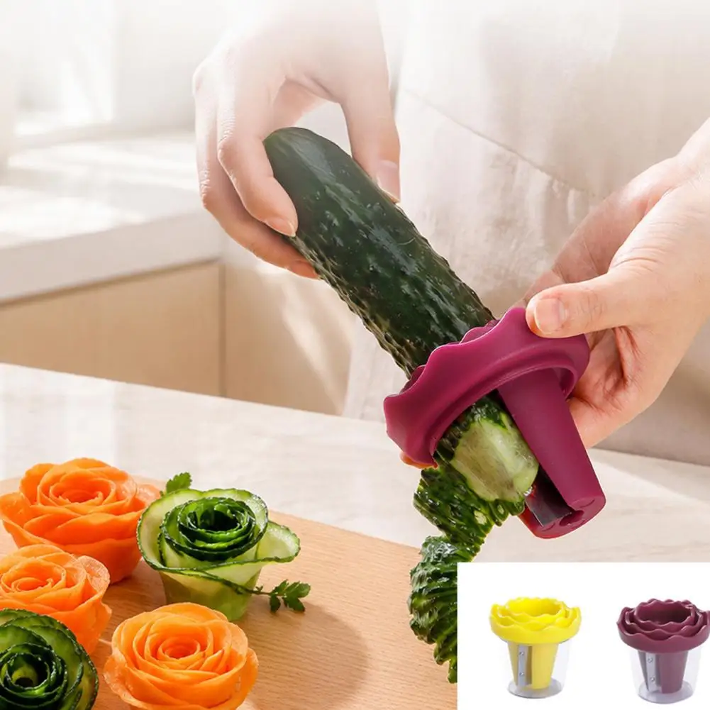 Spiral Vegetable Curler Stainless Steel Blade Handheld Twister Creative Rotatable Fruit Cutter for Carrots Cucumbers And Radish
