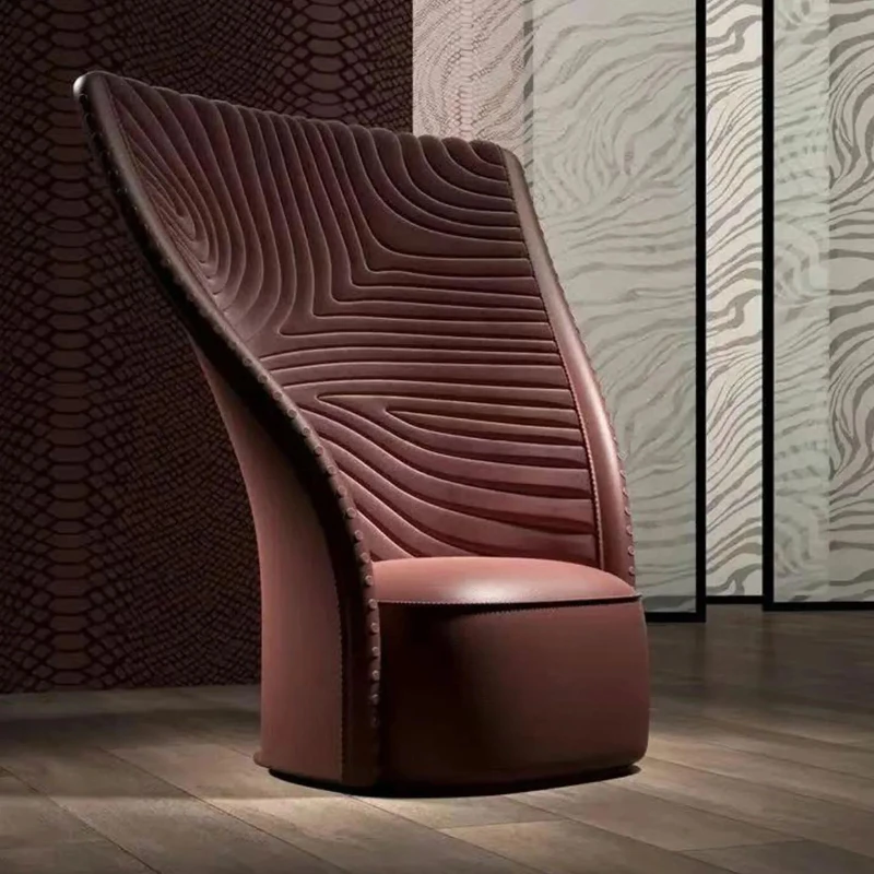 

Functional Single High - Back Leisure Chair - Simple Designer Style for Relaxation in Villa Living Room and Home