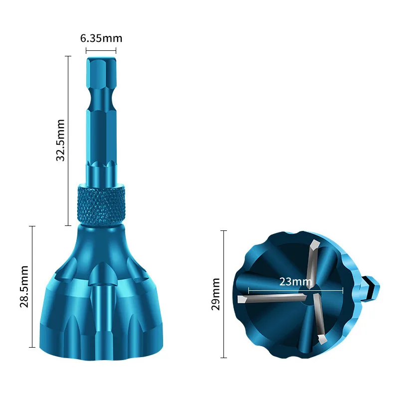 Imagem -02 - Cortador de Chanfro Externo de Aço de Tungstênio Three Blade Deburring Tool Remover Burr Limpar Parafuso Parafuso Perfuração de Rosca 1pc