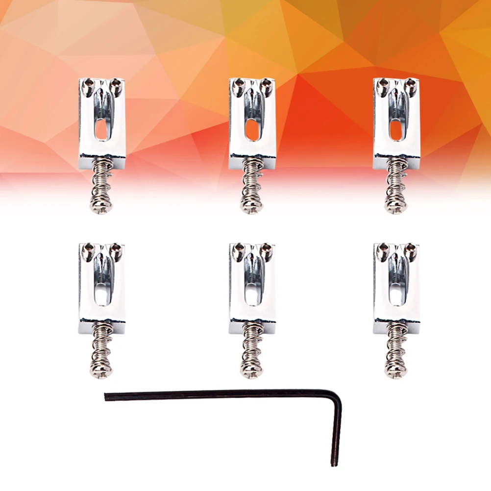 

Guitar Saddle Set Replacement For Style Guitar Bridge Parts Zinc Alloy Durable Sturdy Compatible With Center Intonation