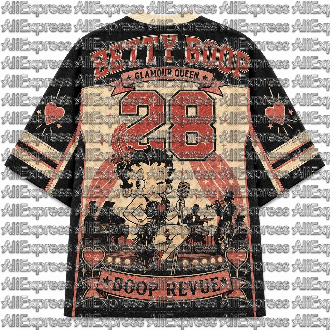 2026 Popular 80s Themed Sports Fashion Short Sleeved V-neck Mesh Streetwear Retro Band Movie Game Fan Gift T-shirt