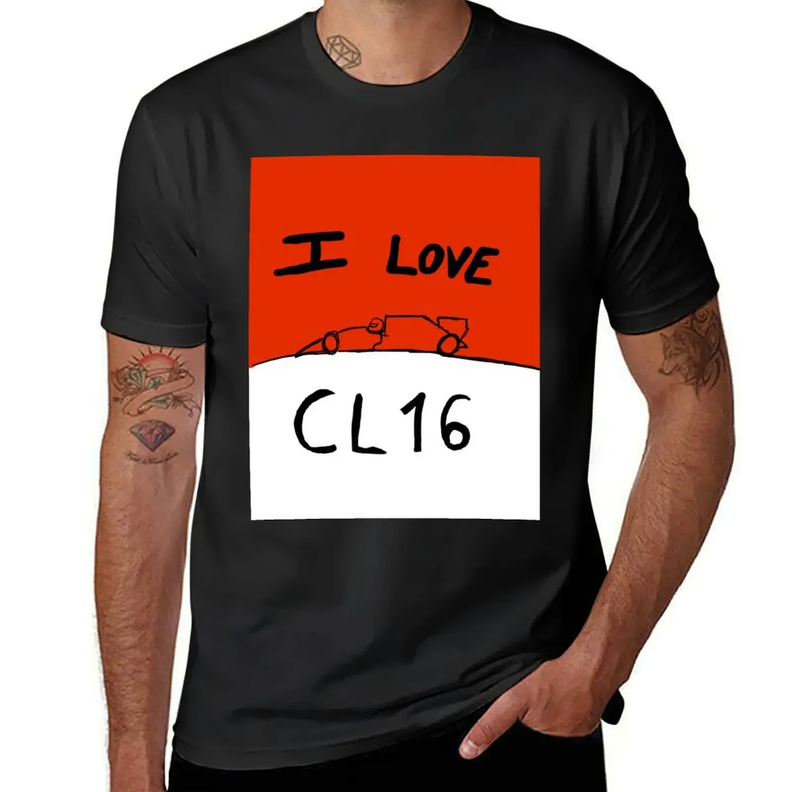 

Charles Leclerc Drawing Tshirt T-Shirt blanks baggy shirts shirts graphic oversized t shirt men