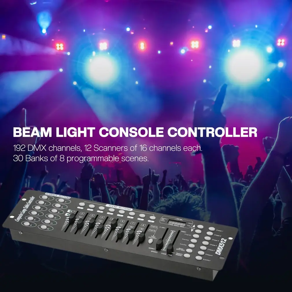 New 512 DMX Controller 192 Channels Console Stage Lights Party DJ Light Controller Equipment Spotlights DJ Operaters