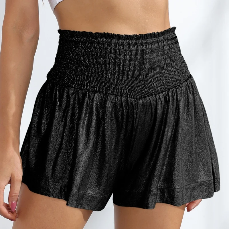 New Fashion Women Cheerleading Shorts Solid Loose High Waist Flash  Female Leisure Sports Short Pants Spicy Girl Style Shorts