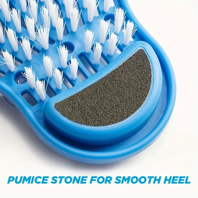 Foot Scrub Brush Foot Scrub Massager Cleans and Removes Dead Skin Bath Floor with Suction Cup Foot Exfoliating Massage Slippers