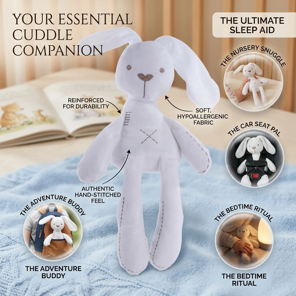 42CM Cute Rabbit Doll Baby Soft Plush Toys For Children Appease Sleeping Crib Stuffed Animal Baby Toys For Infants Birthday Gift