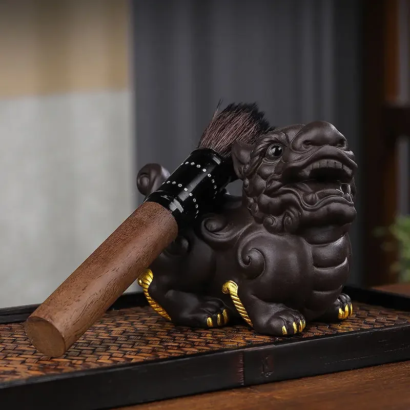 2025 New Purple Sand Tea Pet Ornaments Lucky Pixiu Tea Play Accessories Handmade Household Decorations