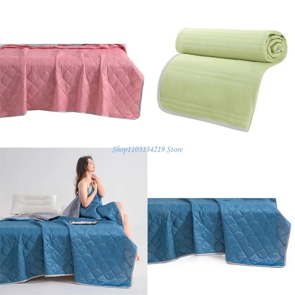 

N5KC Temperature Regulating Smooth Texture Throw Blanket Portability Design Quilt Bedspread Easy Cleaning Multicolors Selection