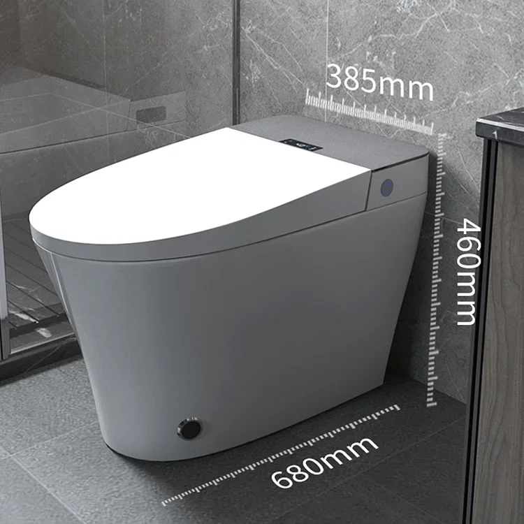 Fully Automatic Luxury Design Electronic Electric Bidet Siphonic Flush Black Intelligent Smar Toilet Creativity