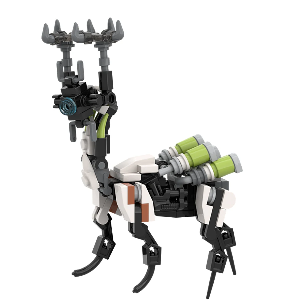 MOC Horizon West Mecha Grazer Monster Building Blocks Set Zero Dawn Deer Herbivore Beast Bricks Toys For Children Christmas Gift