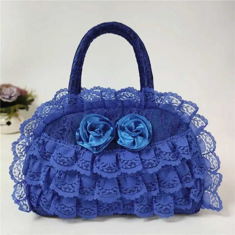 2025 New Fabric Craft Mom Lace Bag Antique Style Ladies Bag High-End Versatile Ladies out Handbag Strap Changing Bag