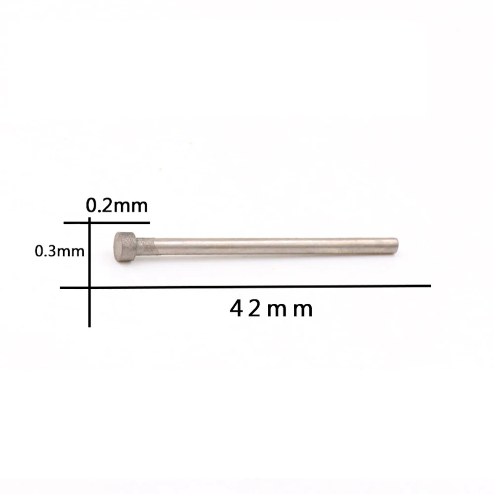 1มม.-4มม.เพชร Burr บดบิต2.35Mm Shank สำหรับแกะสลักหินแก้ว Fine สำหรับ Dremel Rotary เครื่องมือขัด Bits